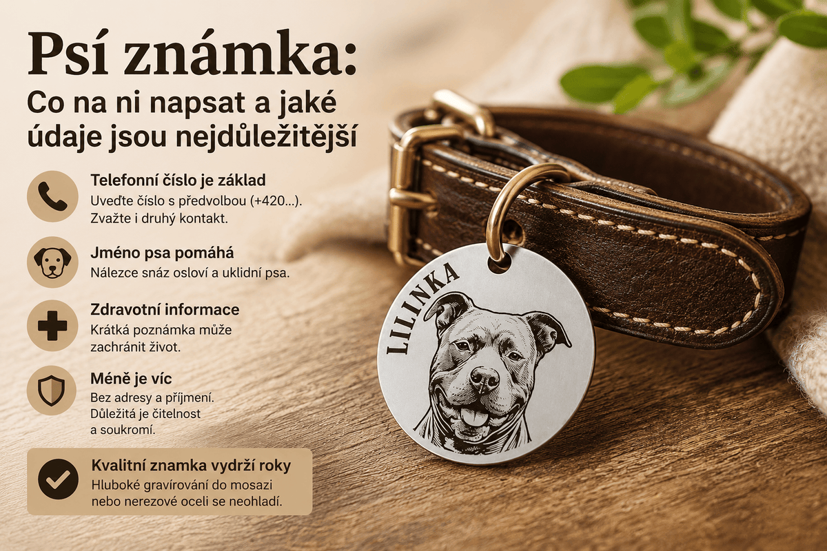 Psí známka: Co na ni napsat a jaké údaje jsou nejdůležitější